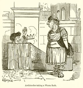 Archimède prenant un bain chaud