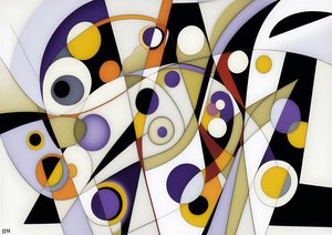 abstrait : sur blanc_cercles+balançoires 8