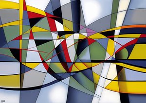 abstrait : argent-jaune_courbe 2