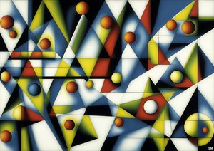 abstrait : sphères+triangles 3
