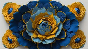 mandala: éléments de roses bleues_01