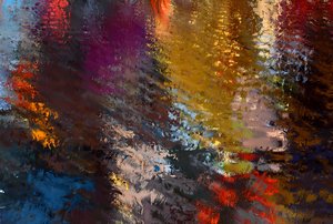 Reflet coloré dans l