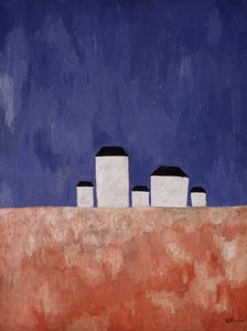 Paysage avec cinq maisons, vers 1932