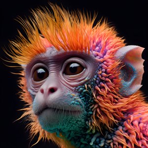 singe en couleur 3