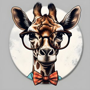 Girafe avec lunettes 1