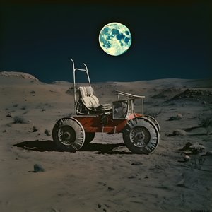 scarabée lunaire, paysage lunaire avec cratères 3