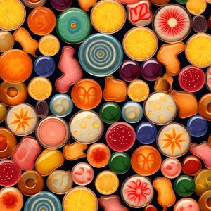 Motif de bonbons gélifiés