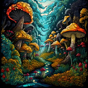Champignon et forêt 3