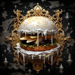 un burger en marbre blanc 4