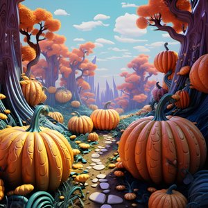 citrouilles colorées en 3D 2