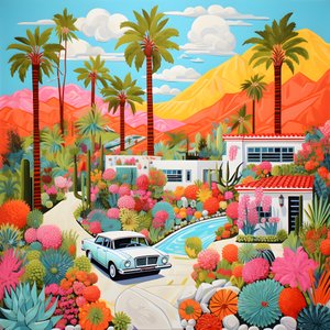 illustration détaillée de Palm Springs 1