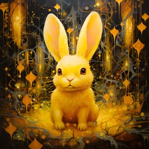 un lapin jaune 1