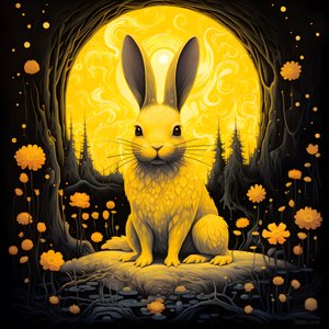 un lapin jaune 3