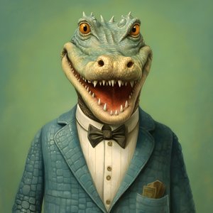 Un crocodile de style bande dessinée 3