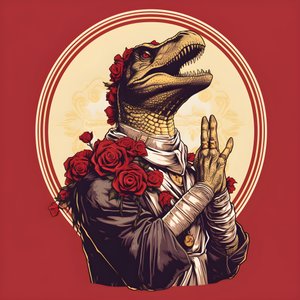 reine tueuse priant T-Rex 1