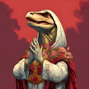 reine tueuse priant T-Rex 3