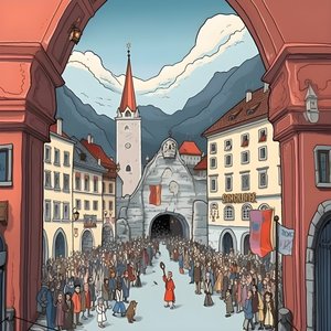 Autriche, dessin animé 3