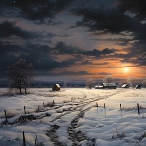 Paysage enneigé. Une ferme médiatique 2