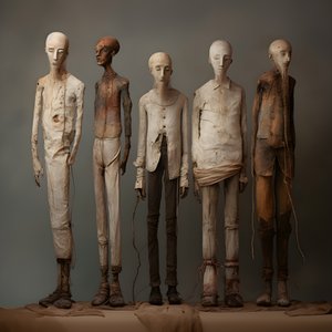 Quatre figurines en terre cuite d