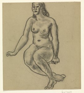 Femme nue assise