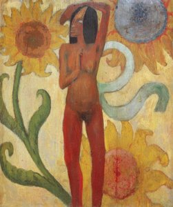 Femme nue avec tournesols (ou Femme caribéenne)