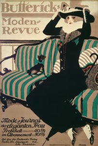 Revue de mode Butterick / Affiche 1912 par P. Scheurich