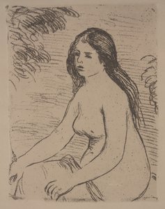 Femme nue assise