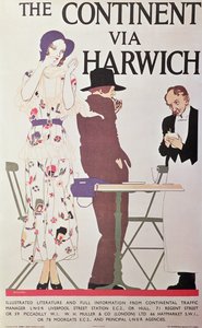Le continent via Harwich (affiche)
