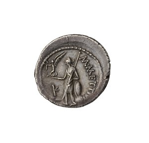 Pièce de monnaie républicaine romaine de Rome, 44 av. J.-C. (argent)