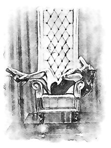 Femme dans un fauteuil