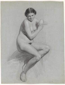 Femme nue assise