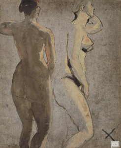 Deux femmes nues debout