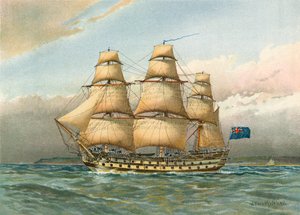Navire de guerre vers 1760