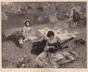 Pique-nique au bord de la rivière