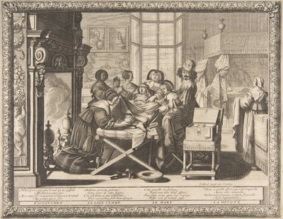 Accouchement, 1633 - Abraham Bosse