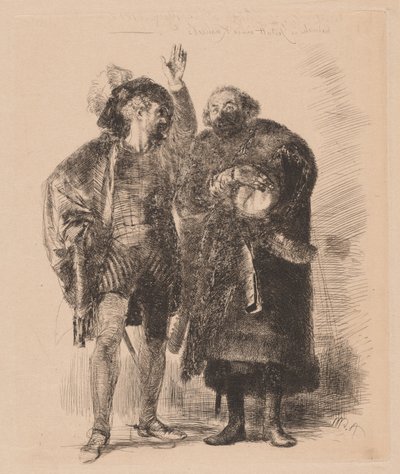 Hamlet et Polonius - Adolph Menzel