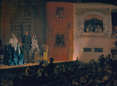 Théâtre du Gymnase à Paris, 1856 - Adolph Menzel