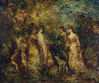 Jeu de dames - Adolphe Joseph Thomas Monticelli