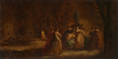 Une fête en forêt - Adolphe Monticelli