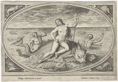 Amphitrite sur un poisson (Dieux de la mer) - Adriaen Collaert