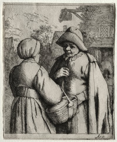 Homme et femme conversant - Adriaen Jansz. van Ostade