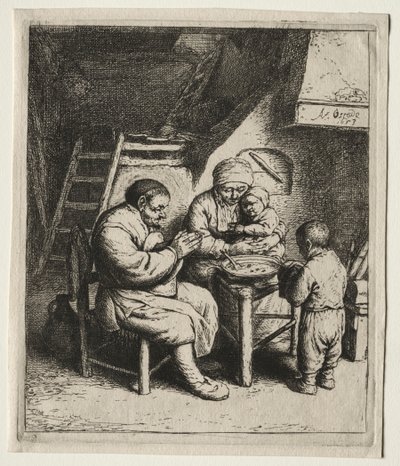 Dire la grâce, 1653 - Adriaen Jansz. van Ostade