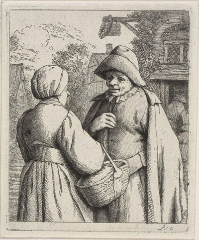 Homme et femme conversant - Adriaen van Ostade