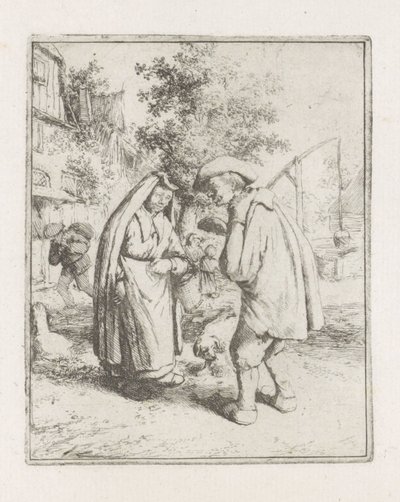 Homme et femme en conversation - Adriaen van Ostade