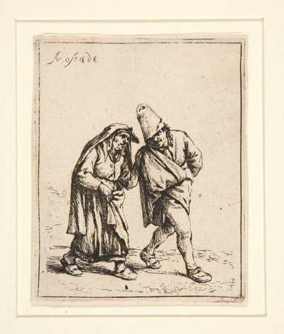 Le couple marchant - Adriaen van Ostade