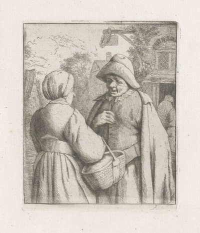 Femme et homme en conversation - Adriaen van Ostade