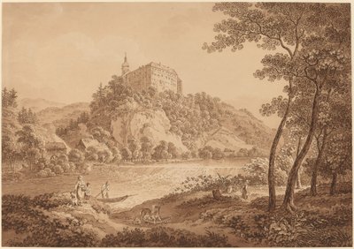 Vue du château de Sachsenburg - Adrian Zingg