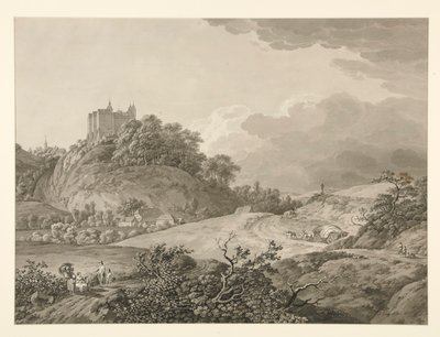 Vue du château de Nossen en Saxe - Adrian Zingg