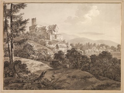 Vue du Château Gnandstein, vers 1795 - Adrian Zingg