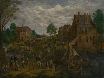 Marché hollandais - After Jan Brueghel the Elder